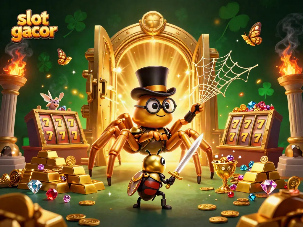 Menang di slot gacor dengan karakter kartun menarik dan elemen kasino berkilau