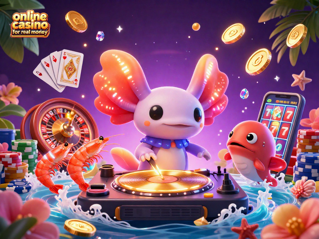 Experience the excitement of the online casino for real money with vibrant characters and dynamic gaming elements.