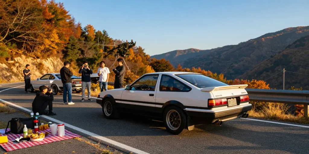 The A80 platform showcased in a vibrant automotive lifestyle setting with enthusiasts praising its iconic design.
