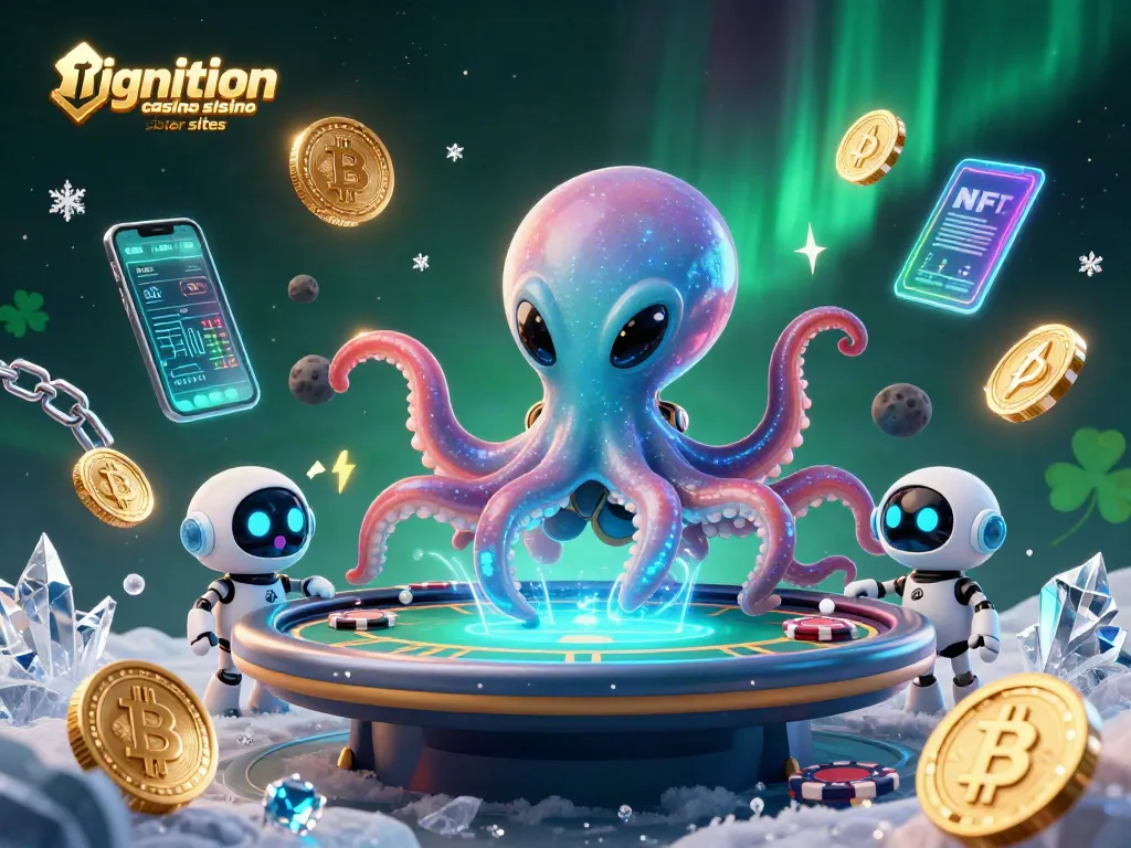Engage with the best ignition casino sister sites in a vibrant poker galaxy atmosphere featuring alien characters.