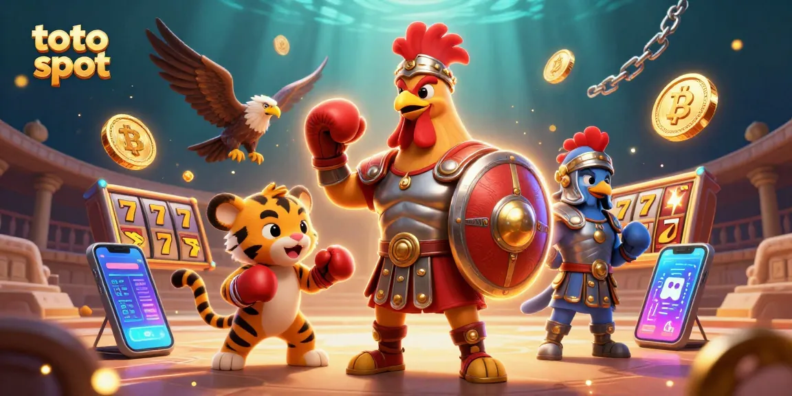 Explore exciting toto slot adventures with a dynamic showdown in a vibrant colosseum.