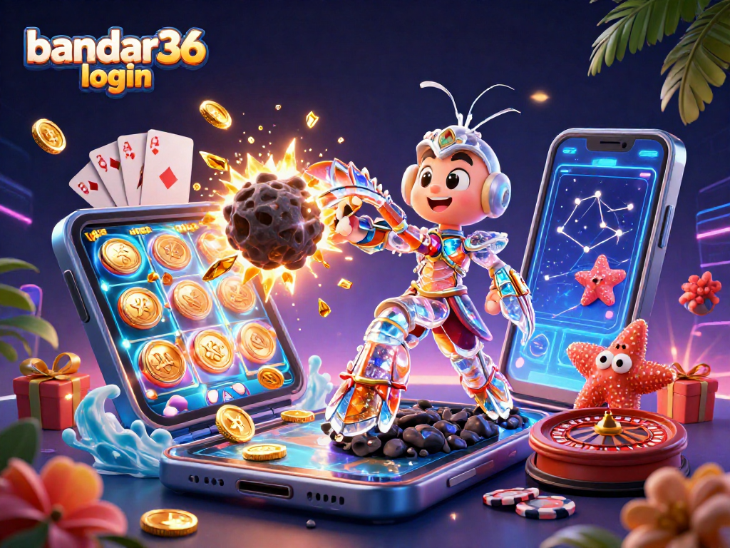 Gambarkan bandar36 login yang menarik melalui ilustrasi 3D dengan samurai udang mantis dan elemen kasino yang kaya.