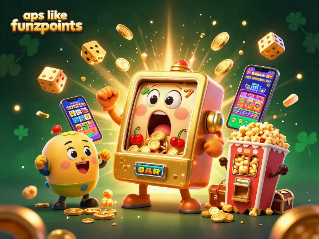 Engage with apps like funzpoints through a colorful slot jackpot and dynamic gaming characters.