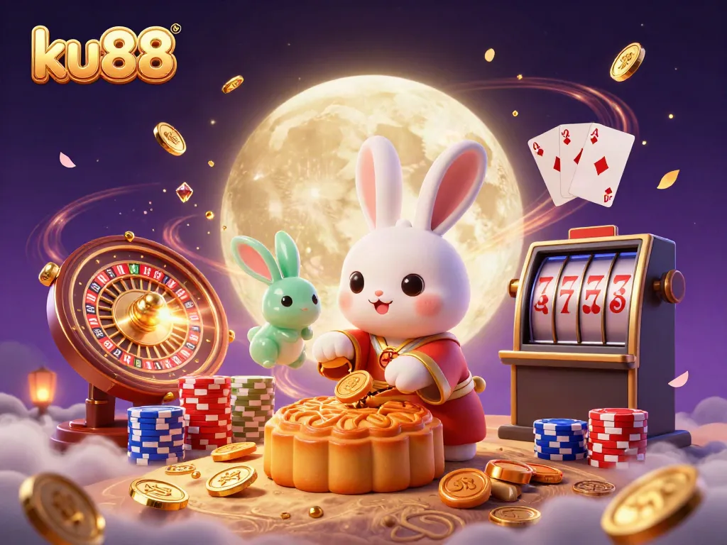 Experience winning at ku88 with the moon rabbit and luxury casino elements in this rich digital scene.