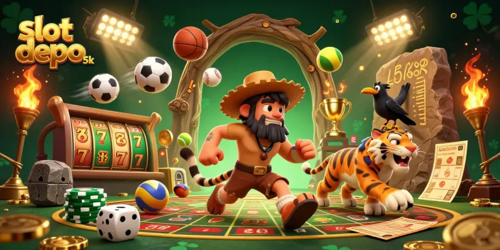 Engage with the thrilling slot depo 5k experience in a lively prehistoric casino atmosphere.