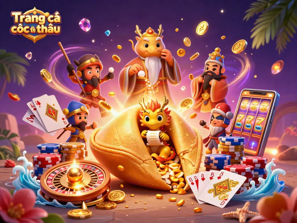 Engage with Trang cá cược thể thao as a tiny wise dragon reveals fortunes inside a golden cookie
