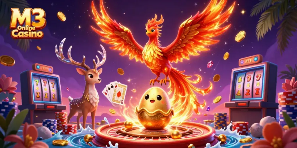 Experience the vibrant thrill of M3 Online Casino with stunning casino action and iconic symbols.