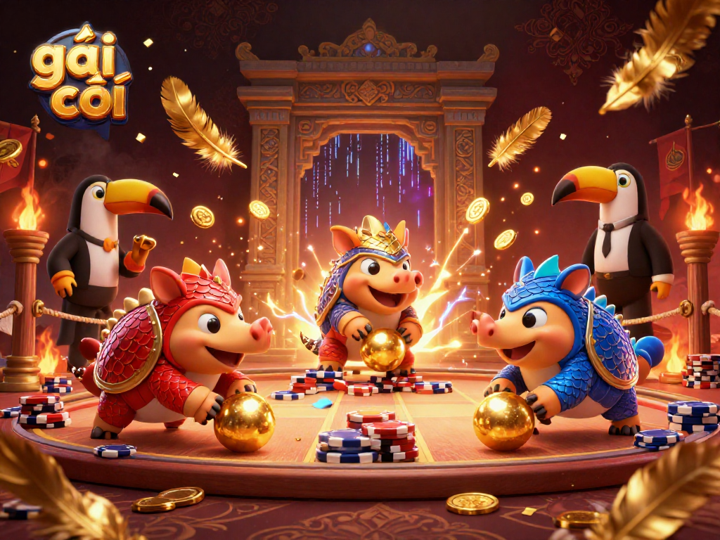 Engage in杀号 with gái gọi as rival pangolins clash in a thrilling casino scene.