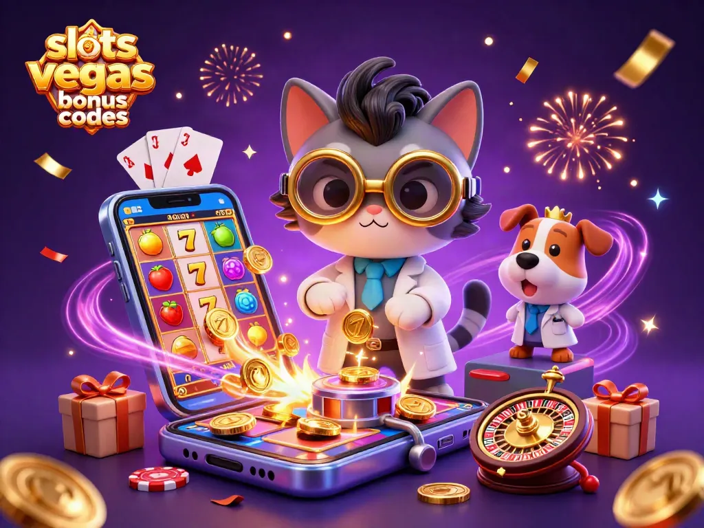 Activate winning potential with slots of vegas bonus codes in an exciting 3D casino scene.
