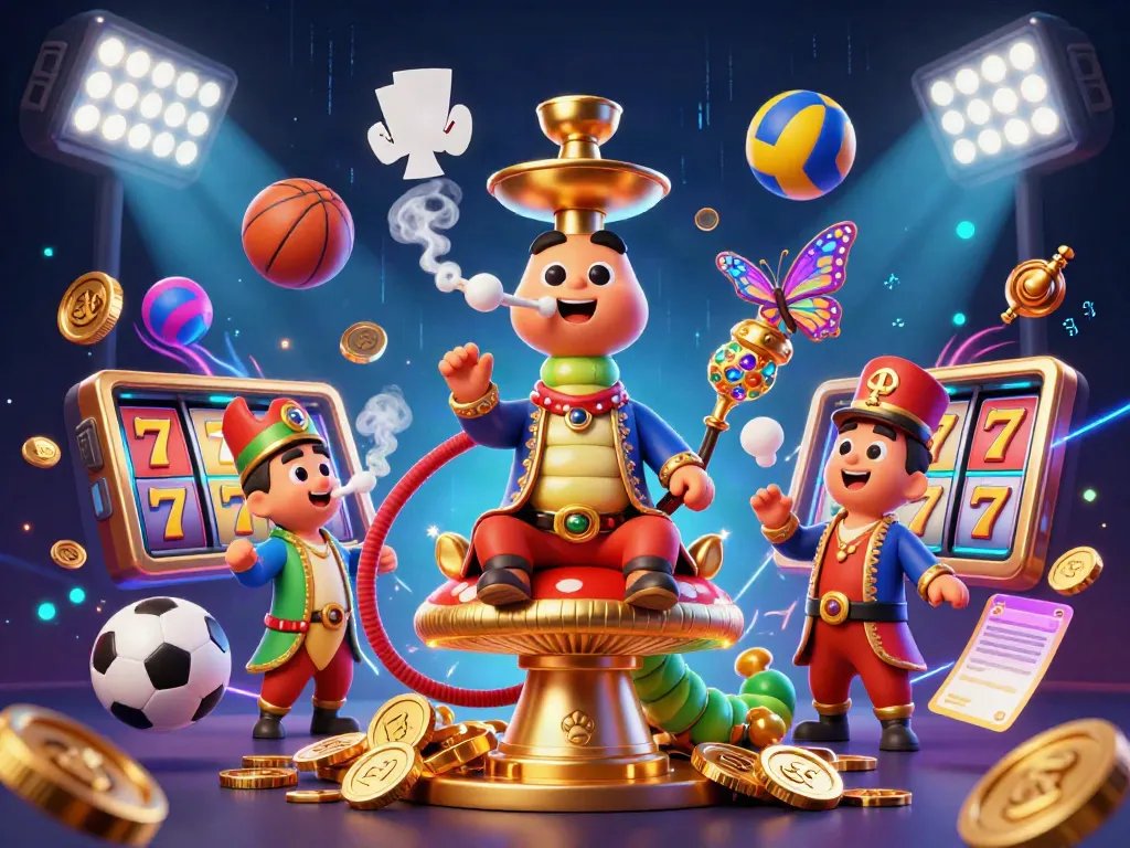 Spin the slot reels with excitement in this vibrant casino illustration.