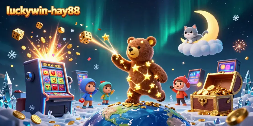 Experience jackpot excitement with luckywin-hay88's unique casino gaming elements and enchanting characters.