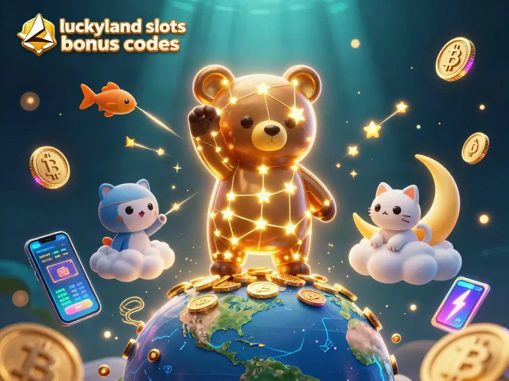 Engage with luckyland slots bonus codes and scoop up sparkling coins in this vibrant 3D casino scene.