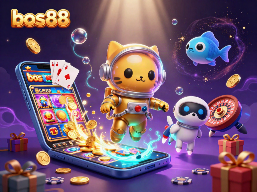 Mainkan bos88 dengan kucing astronot 3D dan anjing robot yang mengelilingi permainan slot yang mengasyikkan.
