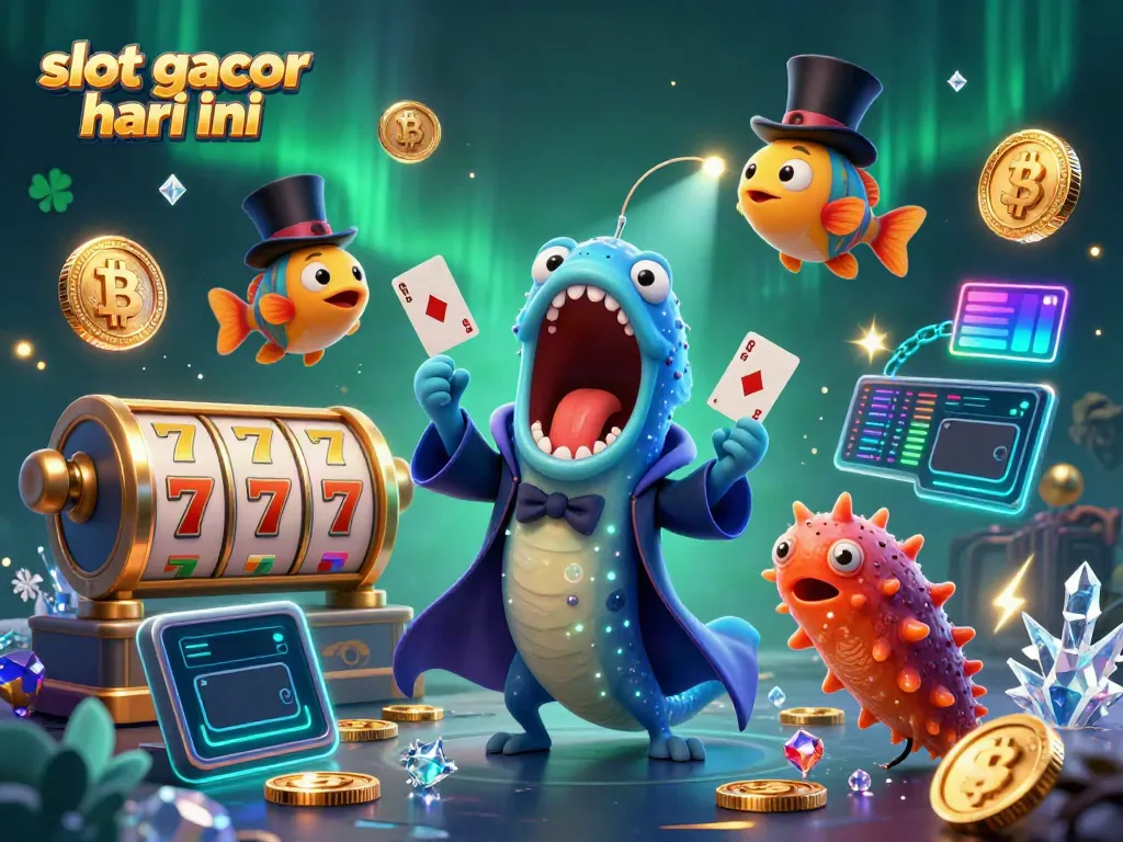 Menang di slot gacor hari ini dengan gulper eel 3D dan elemen jackpot yang glamor.