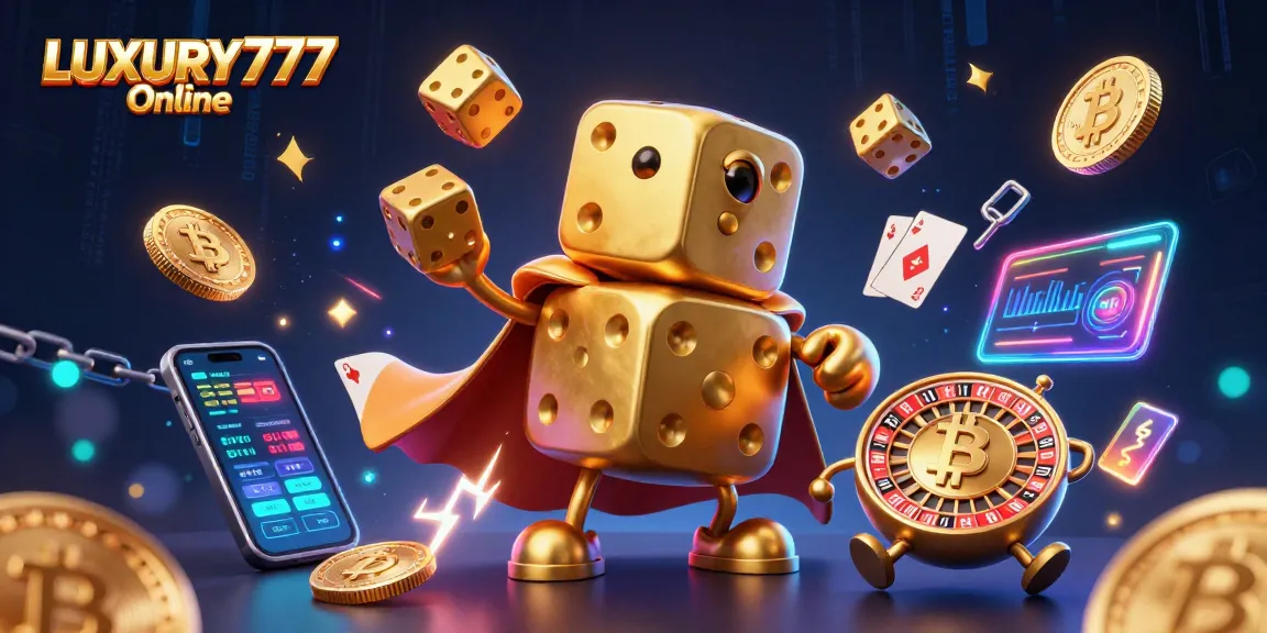 LUXURY777 Online menghadirkan ilustrasi kasino 3D yang menakjubkan dengan elemen permainan dan koin kripto.