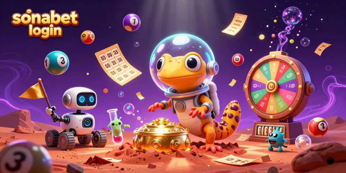 Experience the thrill of sonabet login among vibrant casino elements in a Martian setting.