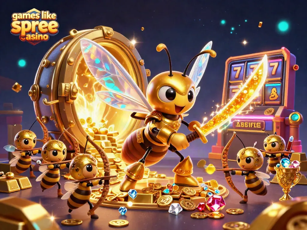 Experience thrilling games like spree casino with vibrant illustrations of a stunning casino adventure.