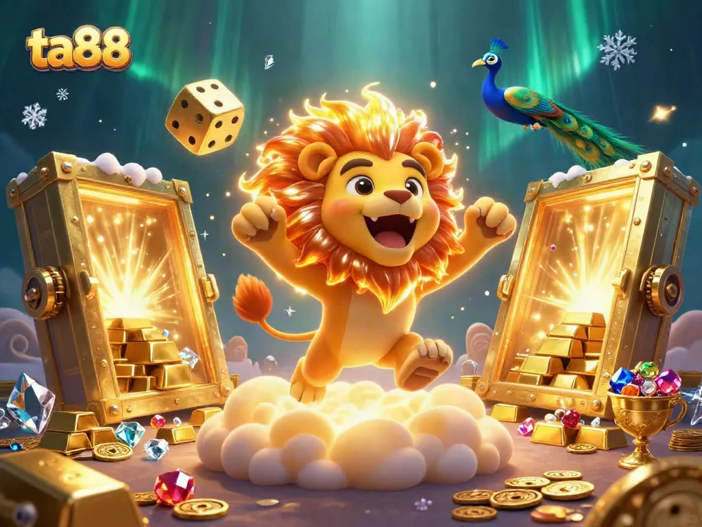 Bet big with ta88 in a thrilling 3D casino adventure featuring exciting golden elements.